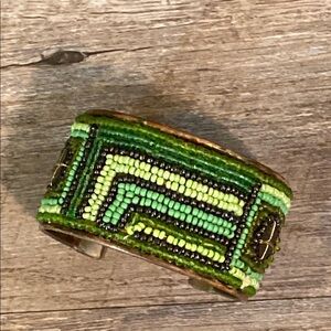 Handcrafted Green Beaded Bracelet